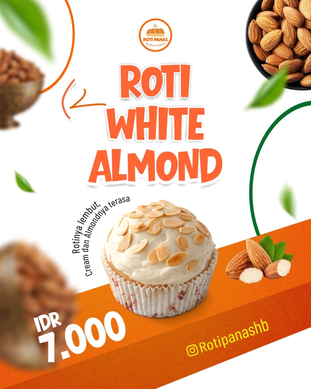 Gambar Produk Roti White Almond